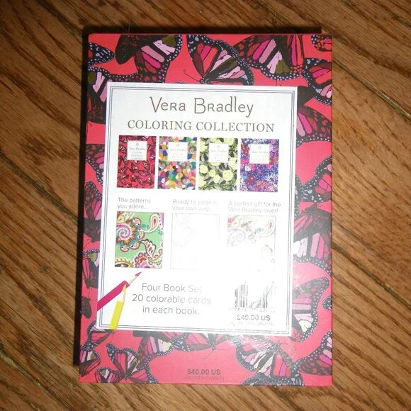 Vera Bradley Coloring Collection Four Book Set - 20 Cards Each - Picture 2 of 3